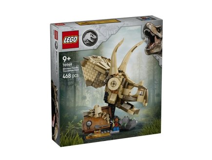 Lego jurassic world 76969 les fossiles de dinosaures : le crane du triceratops