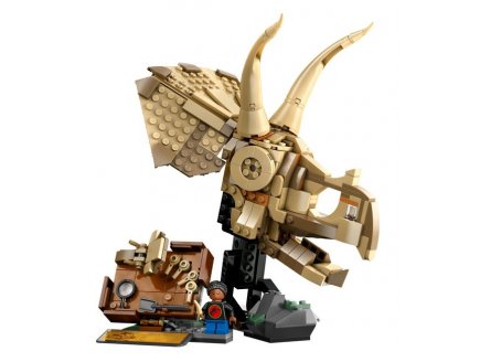 Lego jurassic world 76969 les fossiles de dinosaures : le crane du triceratops