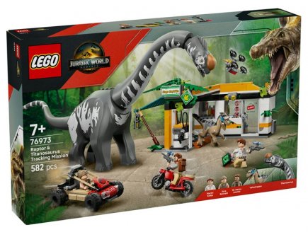 Lego Jurassic World 76973 La poursuite du vlociraptor et du titanosaure
