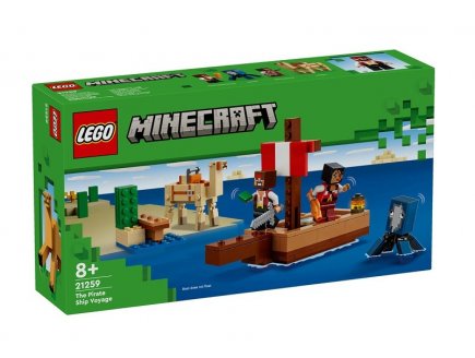 LEGO MINECRAFT 21259 LE VOYAGE DU BATEAU PIRATE