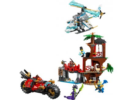 Lego Ninjago 71857 La cabane et les véhicules des Ninjas