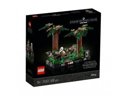 LEGO STAR WARS 75353 DIORAMA DE LA COURSE-POURSUITE EN SPEEDER SUR ENDOR