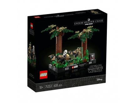 LEGO STAR WARS 75353 DIORAMA DE LA COURSE-POURSUITE EN SPEEDER SUR ENDOR