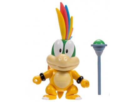 Lemmy avec Baguette Magique : Figurine Super Mario 10 cm - Figurine Nintendo articulé - Jakks