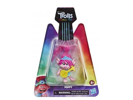 LES TROLLS 2 LA TOURNEE MONDIALE : POPPY AVEC ACCESSOIRE - FIGURINE 8 CM - DESSIN ANIME - HASBRO 44025