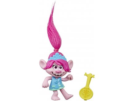 Les trolls 2 la tournee mondiale : poppy avec accessoire - figurine 8 cm - dessin anime - Hasbro 44025
