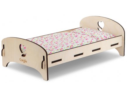 LIT EN BOIS POUPON 30/36 CM - COROLLE - 141370 - ACCESSOIRE DODO, MOBILIER