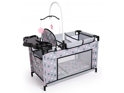 Lit multifonction poupe 33/46 cm, toiles - Ensemble de Jeu - Bayer Design - Accessoires poupon