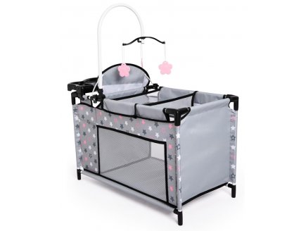 Lit multifonction poupe 33/46 cm, toiles - Ensemble de Jeu - Bayer Design - Accessoires poupon