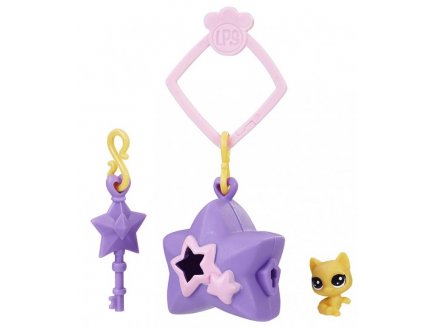 Littlest Petshop collection surprise serie 2 : chat brun n? 2-b42 + habitat + accessoire - hasbro - e2875