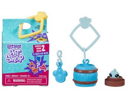 LITTLEST PETSHOP COLLECTION SURPRISE SERIE 2 : LE POISSON ET UN TONNEAU N 2-B37 + HABITAT - HASBRO - E2875