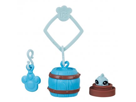 Littlest Petshop collection surprise serie 2 : le poisson et un tonneau n? 2-b37 + habitat - hasbro - e2875