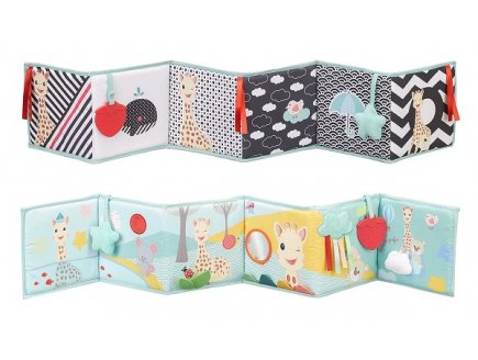 LIVRE A DEPLIER SOPHIE LA GIRAFE 12 PAGES ACTIVITES - COLLECTION FRESH TOUCH - VULLI - 230815 - EVEIL BEBE