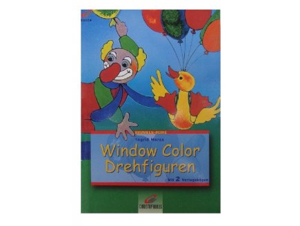 LIVRE WINDOW COLOR - LE CLOWN ET LE CANARD - MOTIF PEINTURE POUR FENETRE