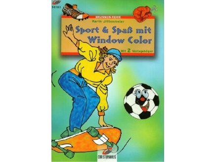 LIVRE WINDOW COLOR - LE SPORT : FOOT BOXE - MOTIF PEINTURE POUR FENETRE