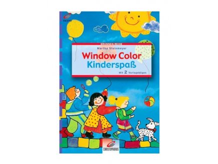 LIVRE WINDOW COLOR - LES ENFANTS ET LE CHIEN - MOTIF PEINTURE POUR FENETRE