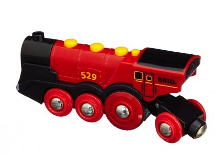 Locomotive rouge puissante a piles - Brio - 33592 - circuit de train