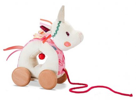 LOUISE LA LICORNE PELUCHE CALINE A TIRER - LILLIPUTIENS - 83060 - JOUET A TIRER