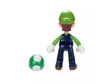 Luigi avec champignon vert 1up : figurine super mario 11 cm - figurine Nintendo articule - jakks