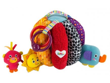 MA BALLE A TRESORS EN PELUCHE - ACTIVITES D'EVEIL SENSORIELLES - LAMAZE - JOUET BEBE