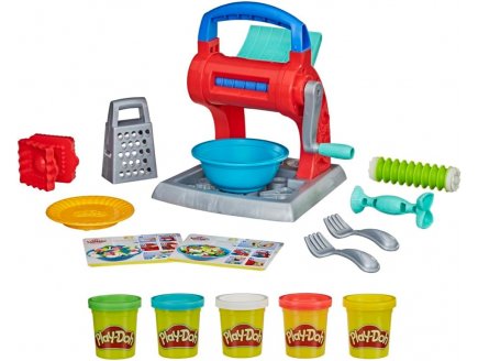 Machine a fabrique a pates avec 5 pots play-doh - pate a modeler cuisine creation - Hasbro - e7776