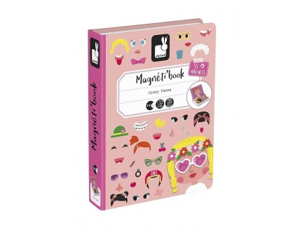 MAGNETI'BOOK CRAZY FACES FILLE - JANOD - J02717 - JEU EDUCATIF MAGNETIQUE, AIMANTE