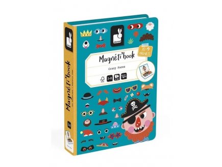 MAGNETI'BOOK CRAZY FACES GARCON - JANOD - J02716 - JEU EDUCATIF MAGNETIQUE, AIMANTE