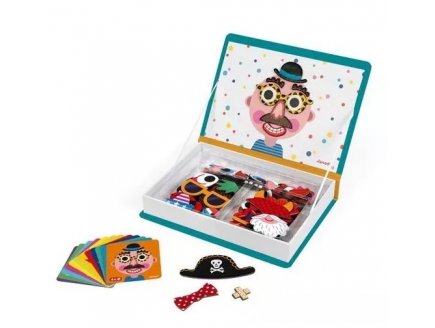 Magneti'book Crazy Faces garon - Janod - J02716 - Jeu ducatif magntique, aimante