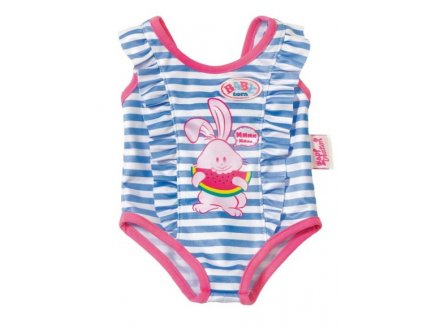 MAILLOT DE BAIN AVEC LAPIN ROSE BABY BORN - HABIT POUPEE 43 CM - ZAPF CREATION (ZA31)