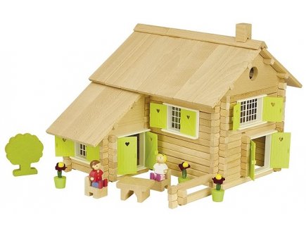 MAISON EN RONDINS 240 PIECES - JEUJURA - 8049 - JEU CONSTRUCTION EN BOIS