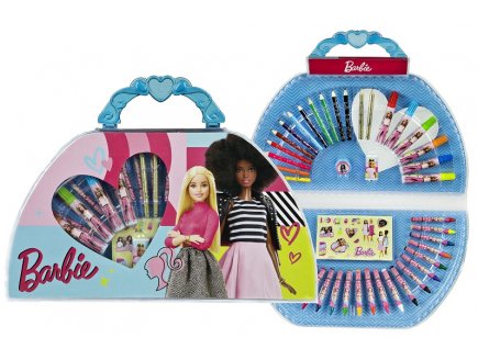 MALLETTE DE COLORIAGE BARBIE FASHION 51 PIECES - KIT DESSIN - COFFRET ARTISTIQUE