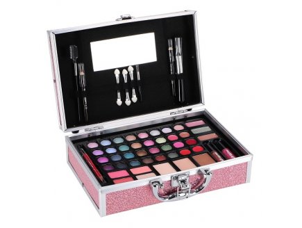 MALLETTE DE MAQUILLAGE GLAMOUR ROSE 54 PIECES - JOUET BEAUTE COSMETIQUE