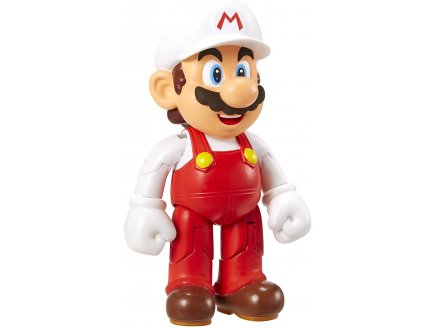 Mario de feu avec fleur de feu : figurine super mario 10 cm - figurine Nintendo articule - jakks