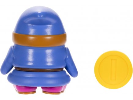 Maskache bleu avec piece : figurine super mario 7 cm - figurine Nintendo articule - jakks