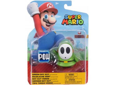 Maskache Vert avec Bloc Pow : Figurine Super Mario 7 cm - Personnage