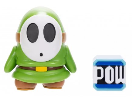 Maskache Vert avec Bloc Pow : Figurine Super Mario 7 cm - Personnage