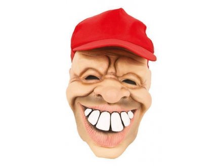 MASQUE LATEX HOMME A GRANDES DENTS ET CASQUETTE ADULTE - HUMOUR, SOURIRE
