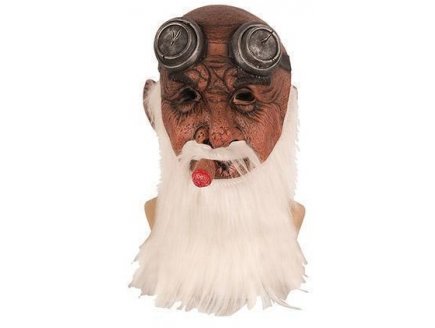 Les adultes ancienne jolie Masque Avec Perruque-fantaisie grand-mère Effrayant Homme Cheveux Blancs Tribal 