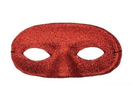 Masque loup m?tallise rouge adulte - accessoire d?guisement carnaval