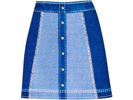 Mattel - fph37 - barbie - accessoire poupee - jupe jeans bleue - robe - tenue - habit