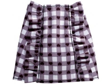 Mattel - fxh87 - barbie - accessoire poupee - jupe a carreau noir et blanc - robe - tenue - habit