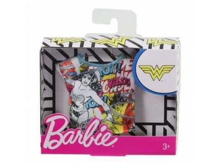 MATTEL - FXJ95 - BARBIE DEBARDEUR WONDER WOMAN - TOP DC - TENUE - HABIT - ACCESSOIRE POUPEE