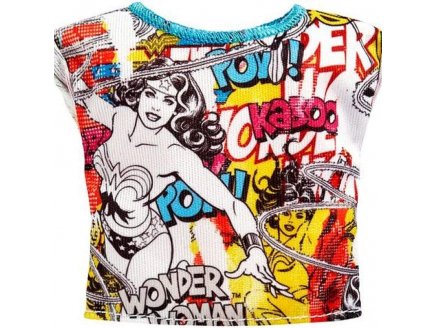 Mattel - fxj95 - barbie debardeur wonder woman - top dc - tenue - habit - accessoire poupee