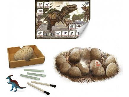 Maxi pack 12 oeufs de dinosaures a deterrer - buki - 2138 - kit excavation, fouilles