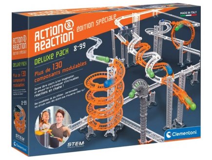 MAXI PACK DELUXE ACTION & REACTION, EDITION SPECIALE - CIRCUIT A BILLES - CLEMENTONI - 52563 - JEU CONSTRUCTION