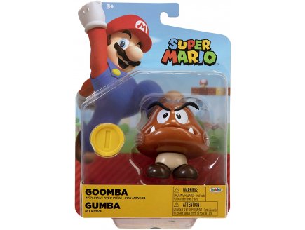 MEGA GOOMBA + PIECE JAUNE : FIGURINE SUPER MARIO 7 CM - FIGURINE NINTENDO ARTICULE - JAKKS