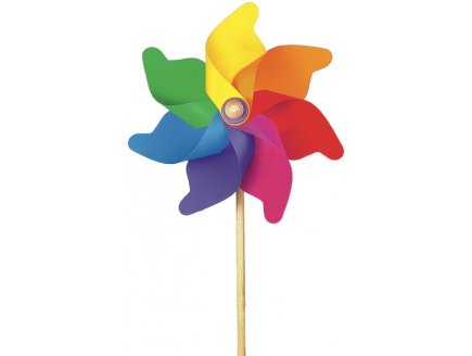 MEGA MOULIN A VENT XXL GEANT MULTICOLORE 80 CM - JEU DE PLEIN AIR, DECORATION JARDIN