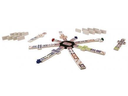 Mexican Train Dominoes - Jeu de dominos Double 12, Train Mexicain - Goliath