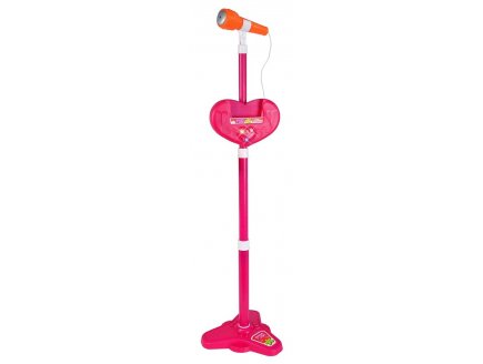 Microphone de scène sur pied, rose - Bontempi Pink - 404871 - Jouet musique