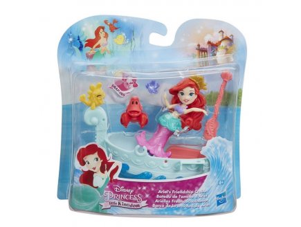 MINI PRINCESSE : ARIEL LA PETITE AVEC SEBASTIEN ET SON BATEAU - HASBRO E0246 - DISNEY PRINCESSES - POUPEE